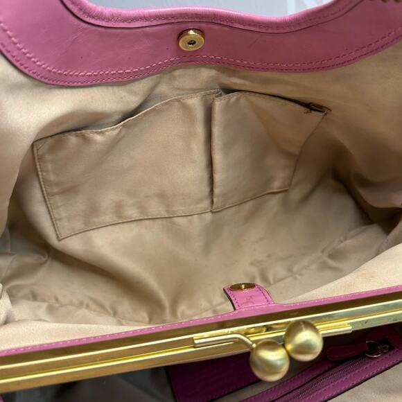 y2k COACH 2008 Pink 12520 Patented Leather Ergo Shoulder Bag - Picture 15 of 16